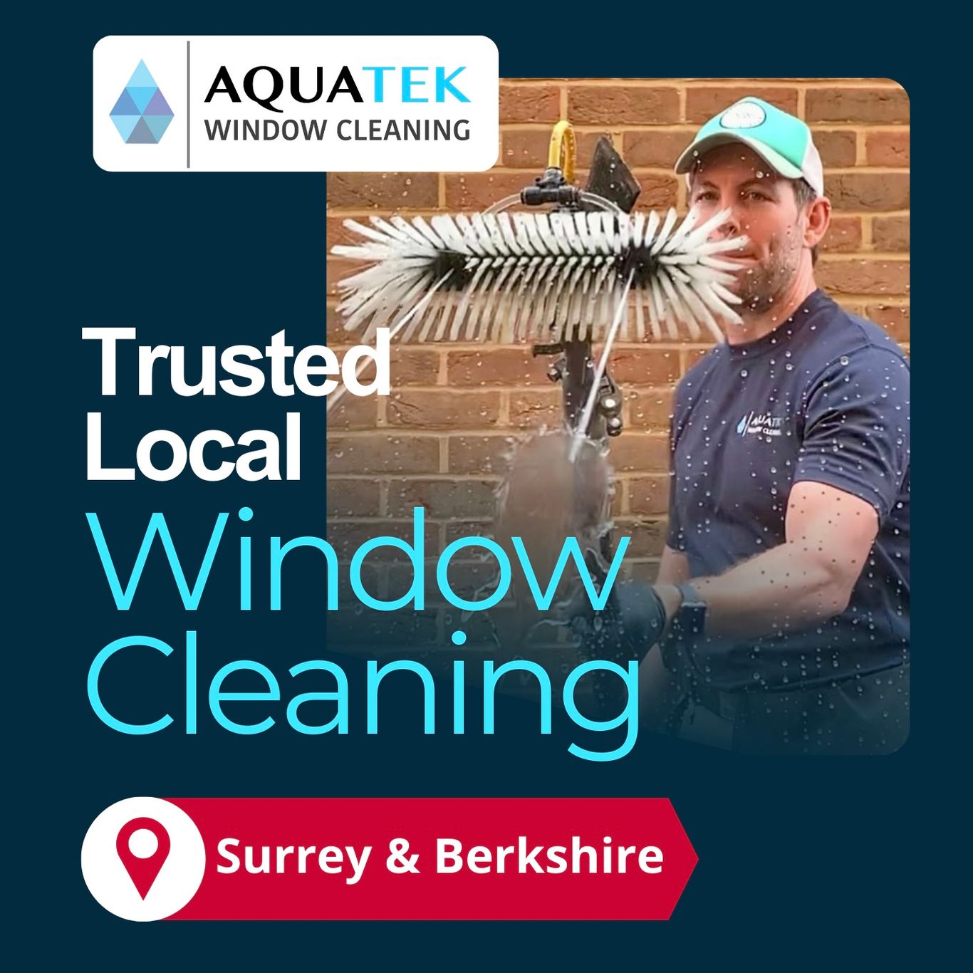 Aquatek Window Cleaning team providing reliable residential window cleaning in Staines