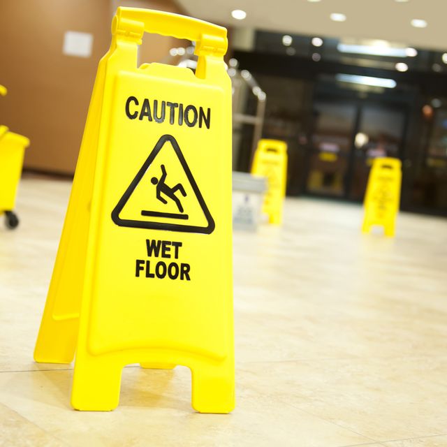 Caution sign for commercial window cleaners Surrey
