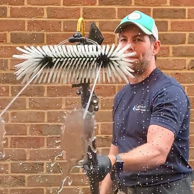 Residential window cleaner in Staines using traditional methods